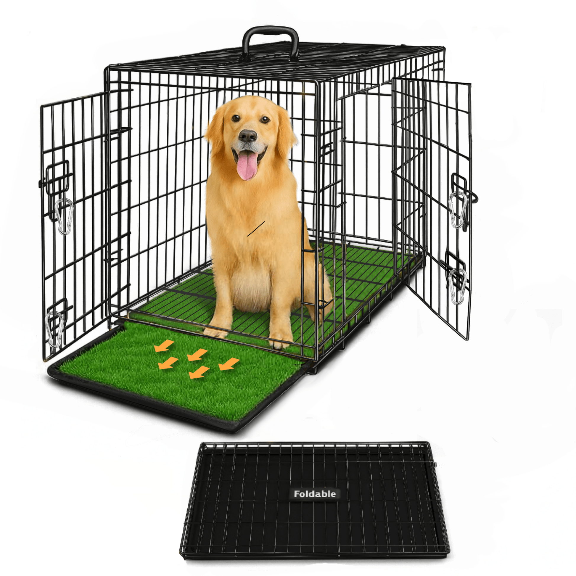 Foldable & Portable Cage - PETSAPIENS