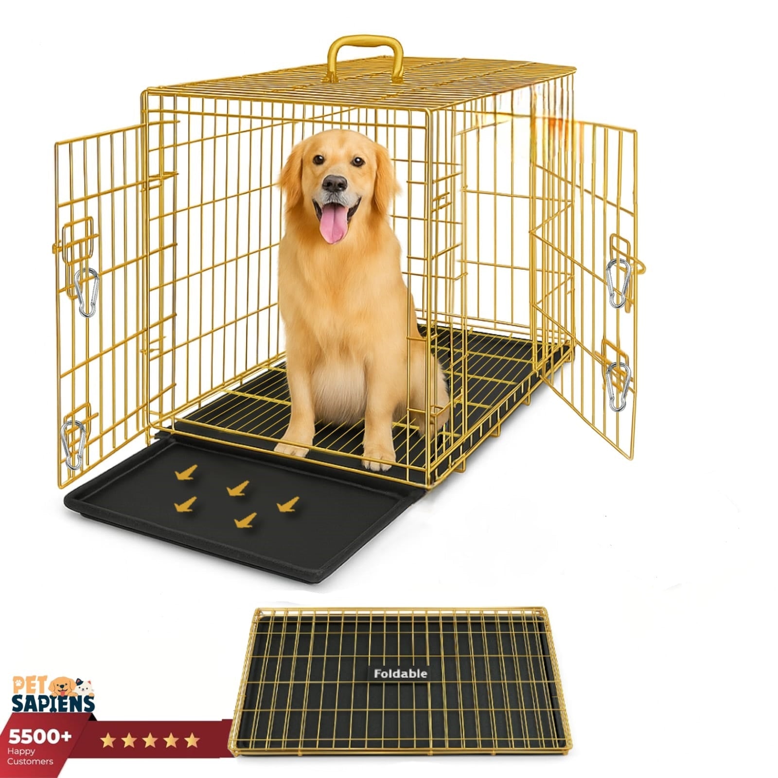 Foldable & Portable Cage - PETSAPIENS