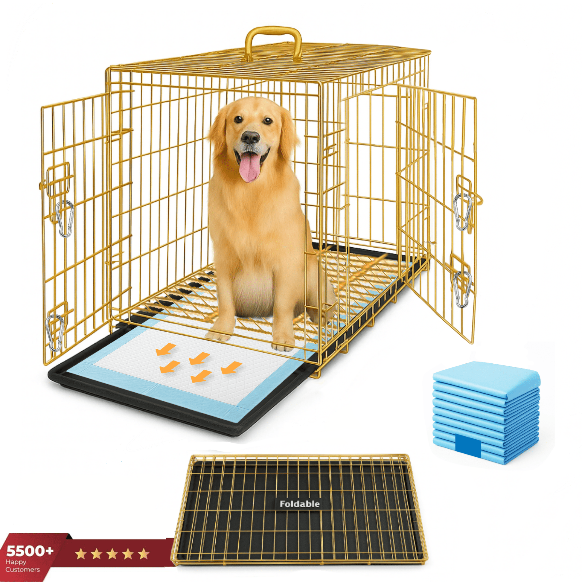 Foldable & Portable Cage - PETSAPIENS
