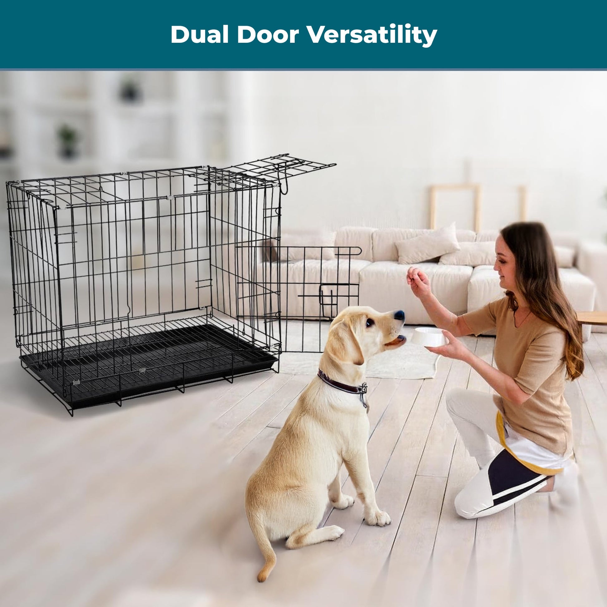 Foldable & Portable Cage - PETSAPIENS