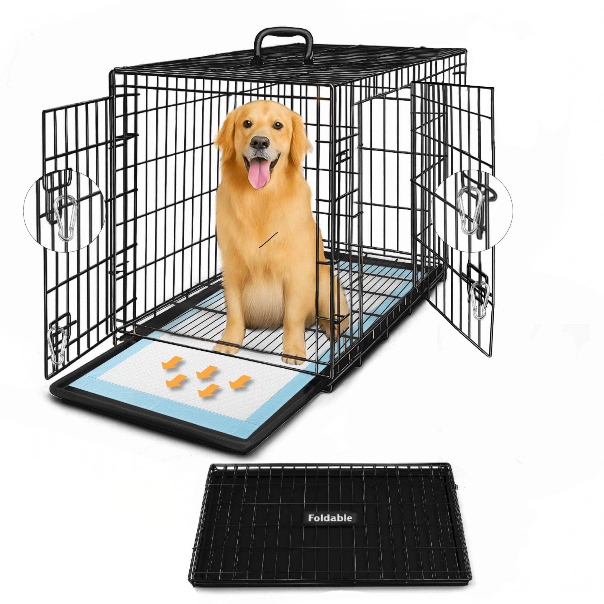 Foldable & Portable Dog Cage Extra Large(42 Inches)