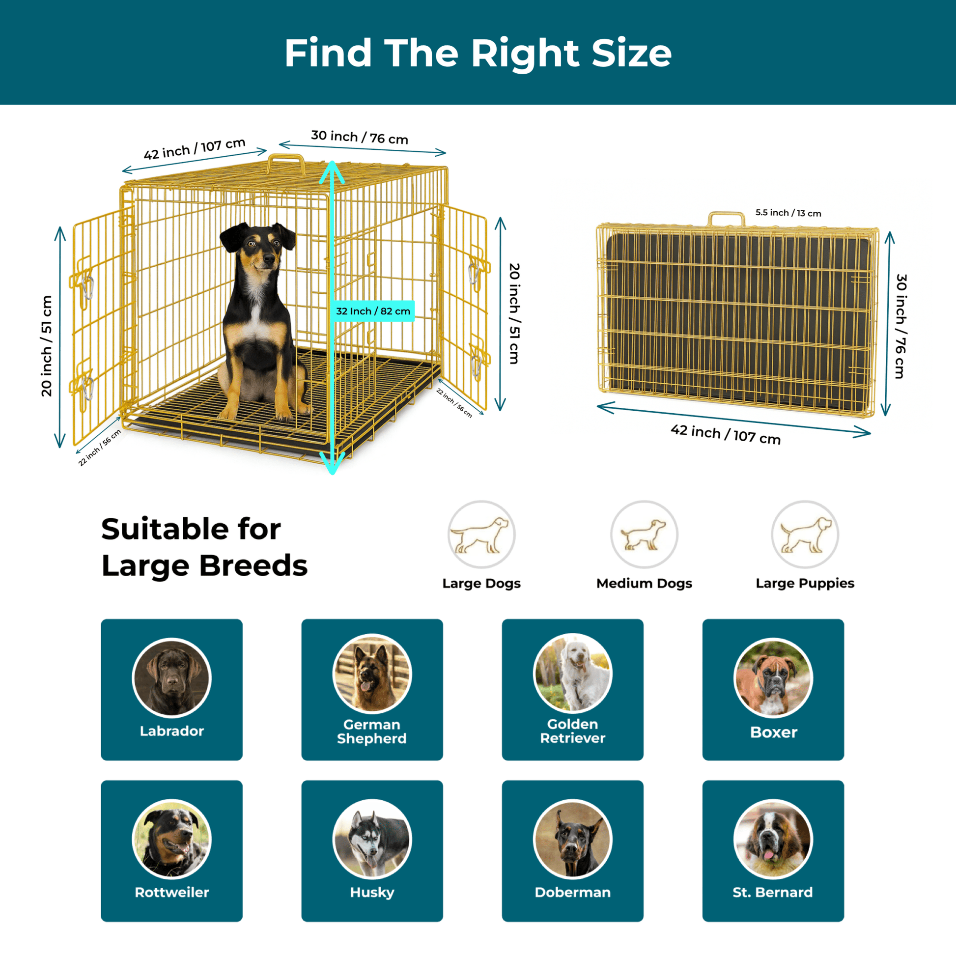 Foldable & Portable Cage - PETSAPIENS