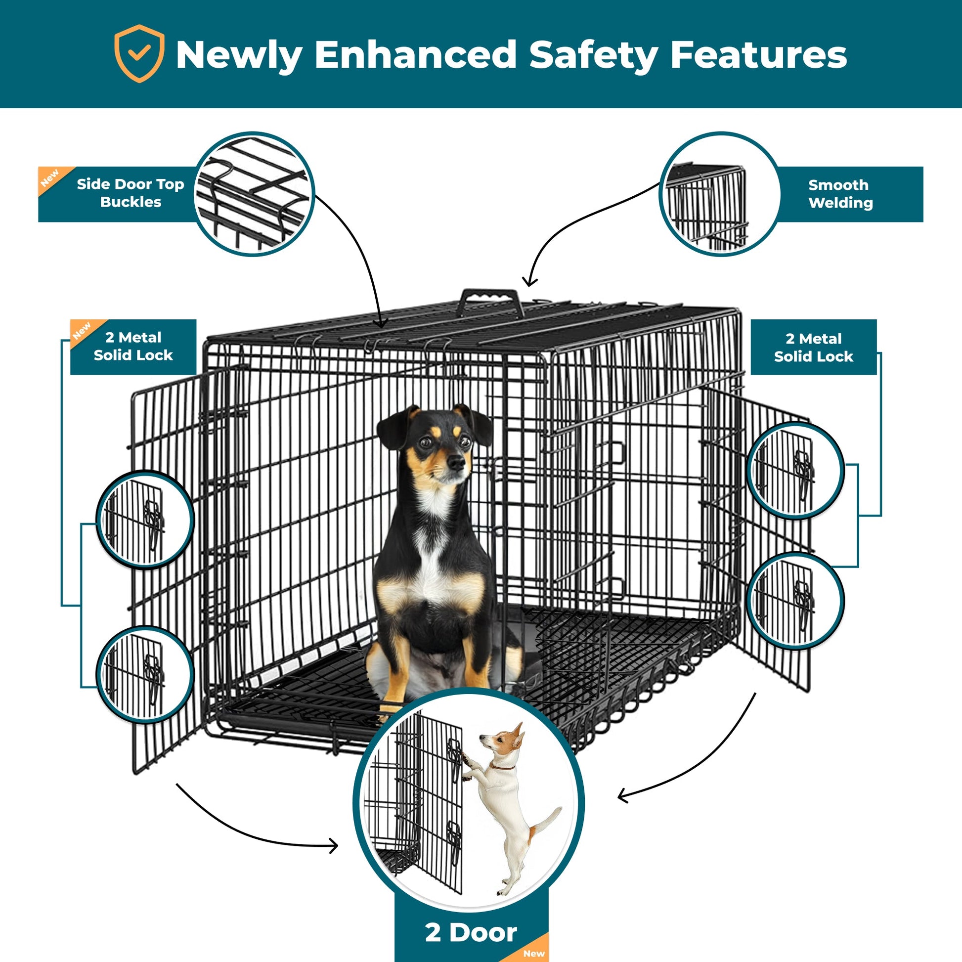 Foldable & Portable Cage - PETSAPIENS