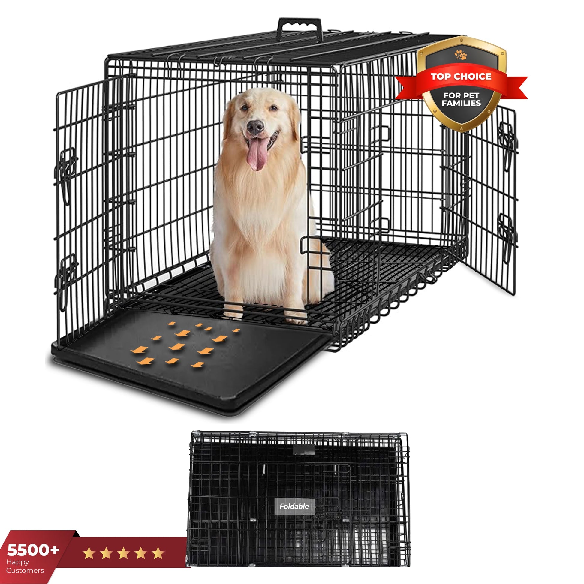 Foldable & Portable Cage - PETSAPIENS