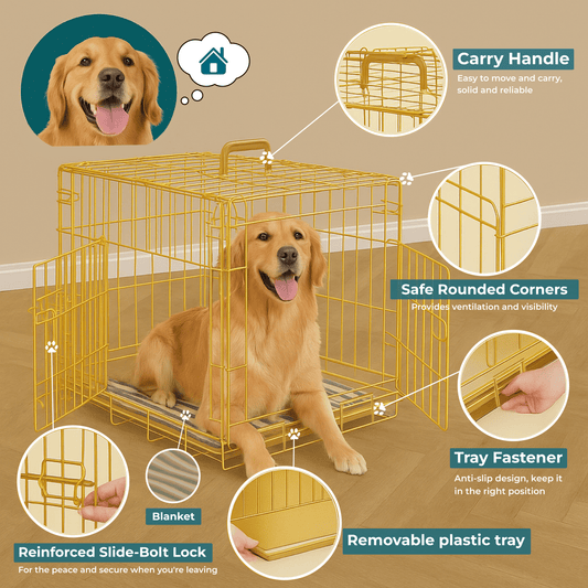 Foldable & Portable Cage - PETSAPIENS