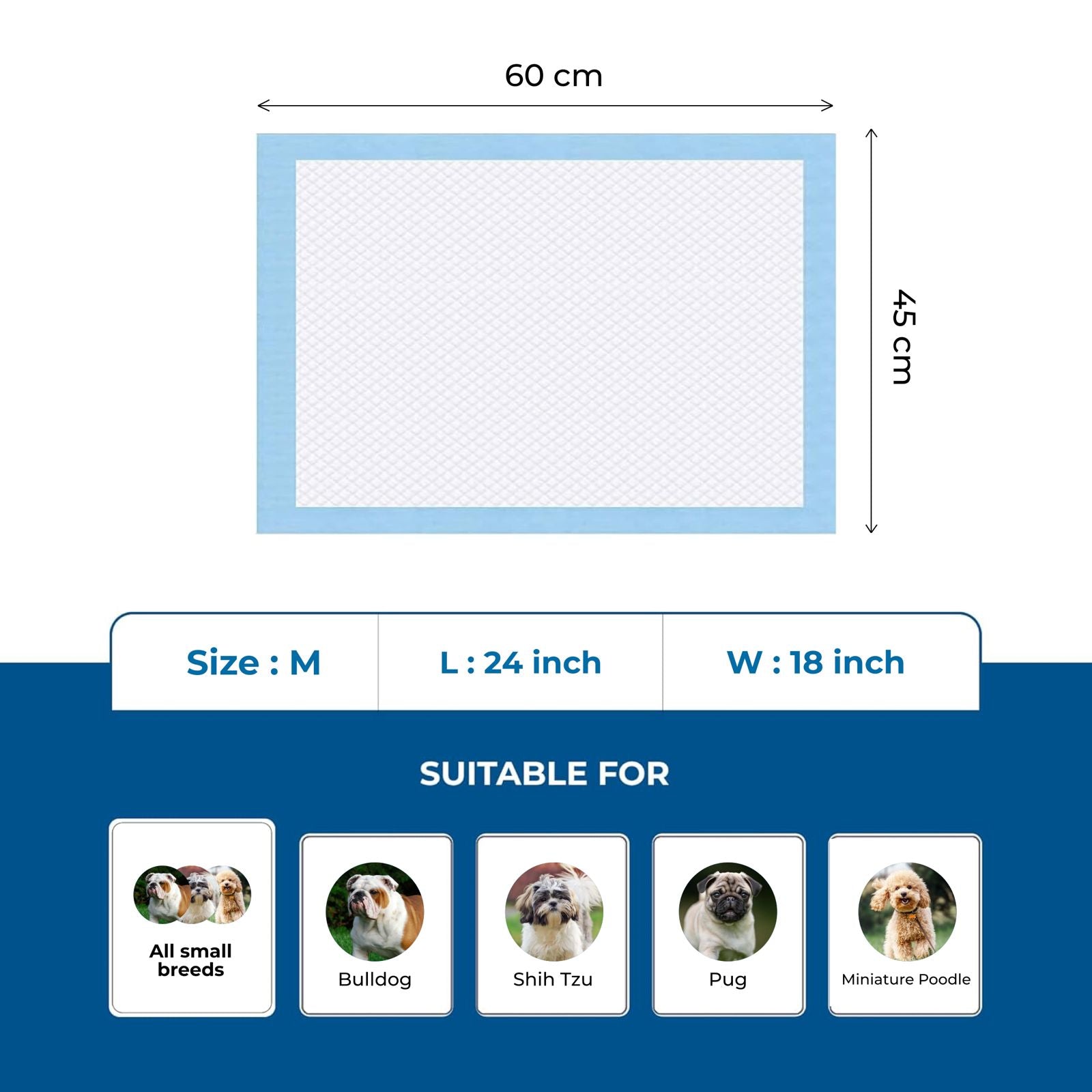 Pet Training Pee Pads with Adhesive Tape - PETSAPIENS
