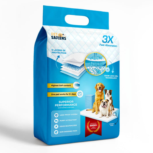 Pet Training Pee Pads with Adhesive Tape for Small Dogs - PETSAPIENS