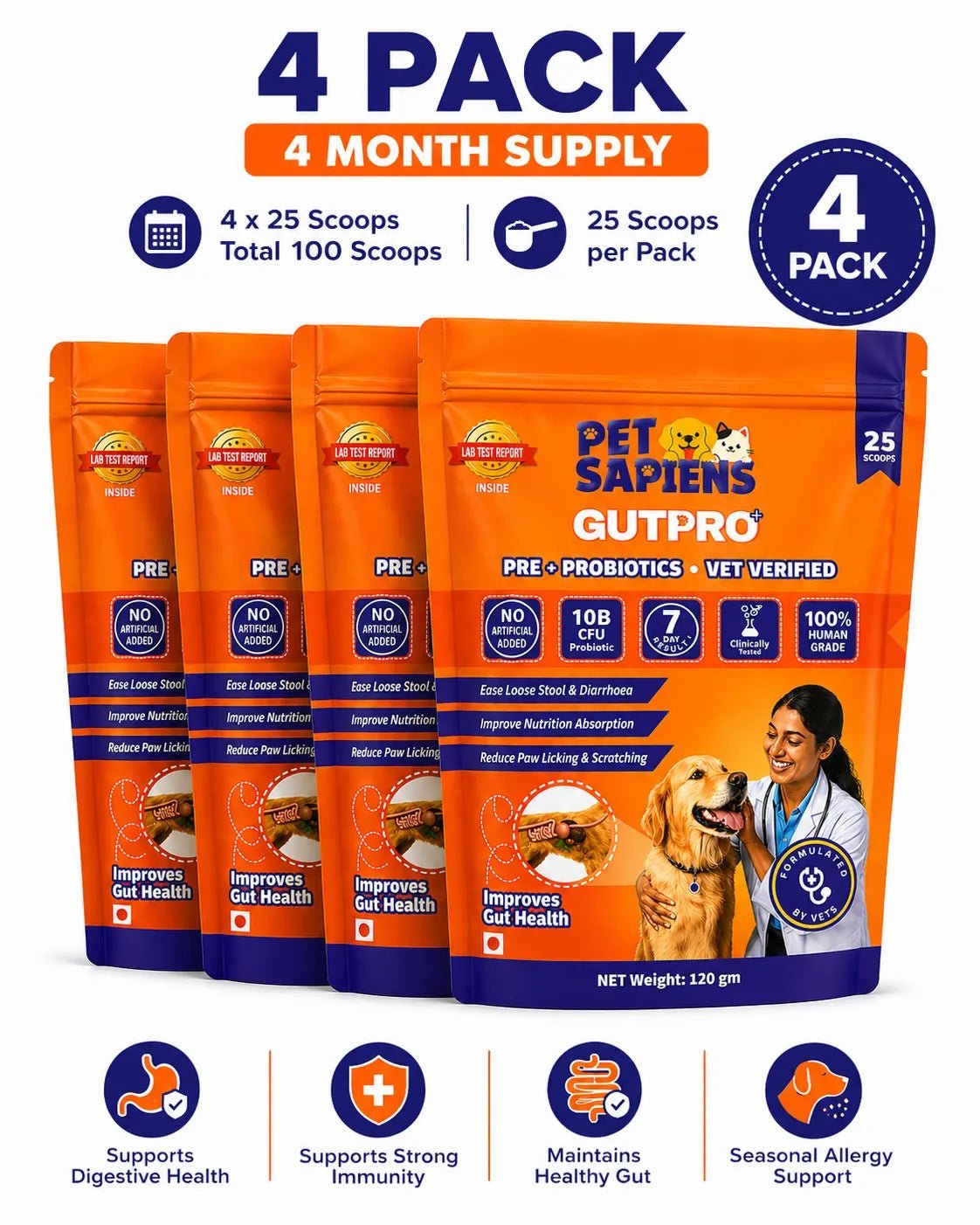 Pre + Probiotics Formula for Dog - PETSAPIENS