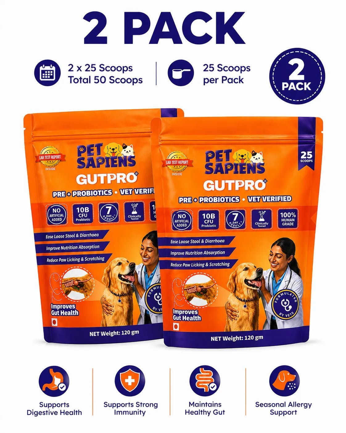 Pre + Probiotics Formula for Dog - PETSAPIENS