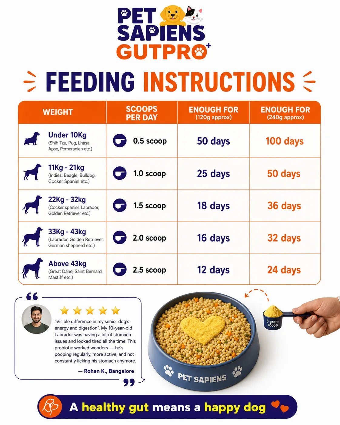 Pre + Probiotics Formula for Dog - PETSAPIENS