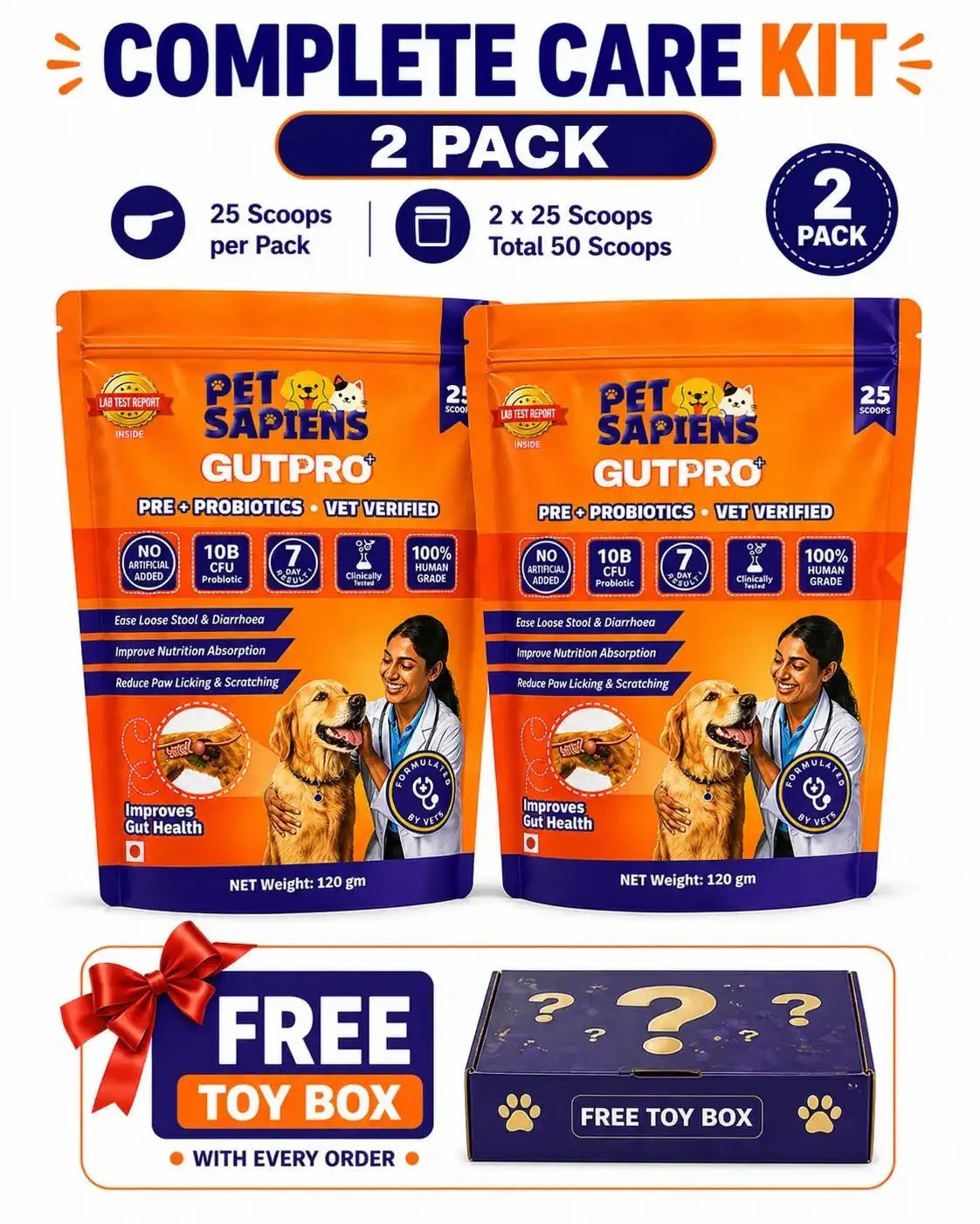 Pre + Probiotics Formula for Dog - PETSAPIENS